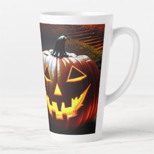 Taza De Café Latte Halloween/Calabaza/Caída