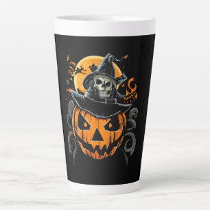 Taza De Café Latte Halloween/calabaza/otoño/otoño