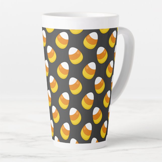 Taza De Café Latte Halloween Candy Corn (Ángulo derecho)
