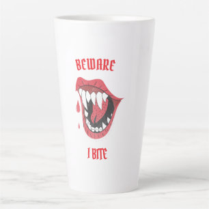Taza De Café Latte Halloween Cuidado con lo de Bite