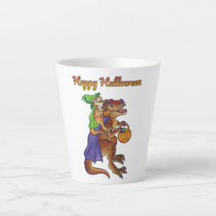 Taza De Café Latte Halloween Dinosaur Mug