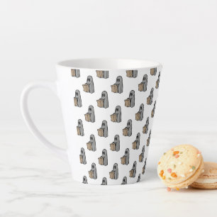 Taza De Café Latte Halloween, Fantasma Gris Lindo, Truco o Trato, Buu