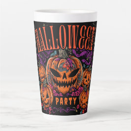 Taza De Café Latte Halloween, Florece aquelarre de calabaza, Gótico