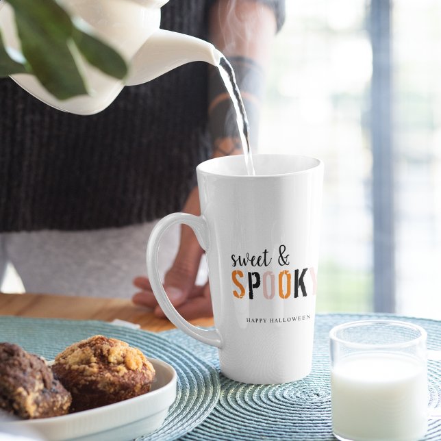Taza De Café Latte Halloween Latte Mug dulce y espeluznante | Caída C (Subido por el creador)