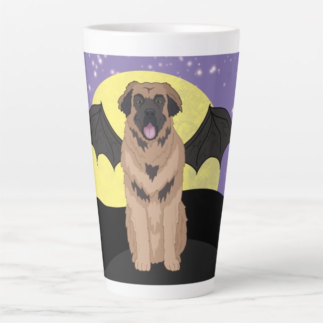 Taza De Café Latte Halloween Leonberger (Anverso)