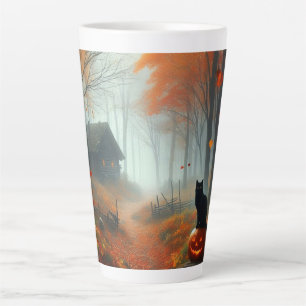 Taza De Café Latte Halloween/otoño/otoño/otoño/calabaza/gato