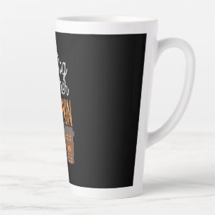 Taza De Café Latte Halloween Perro Madre y especia de calabaza Cumple