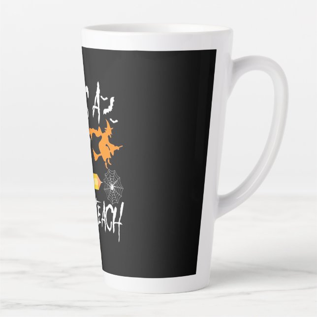 Taza De Café Latte Halloween Witch Now I Teach (Derecha)