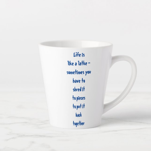 Taza De Café Latte Hanukah mug (Derecha)