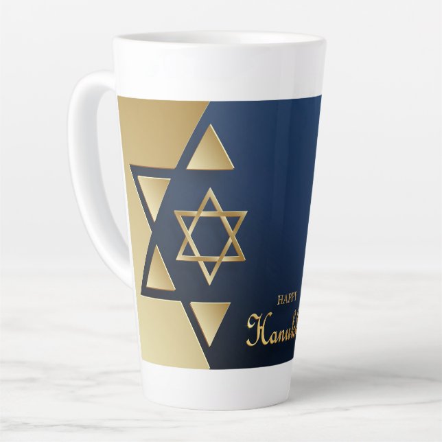 Taza De Café Latte Hanukkah Latte Mug (Ángulo izquierdo)