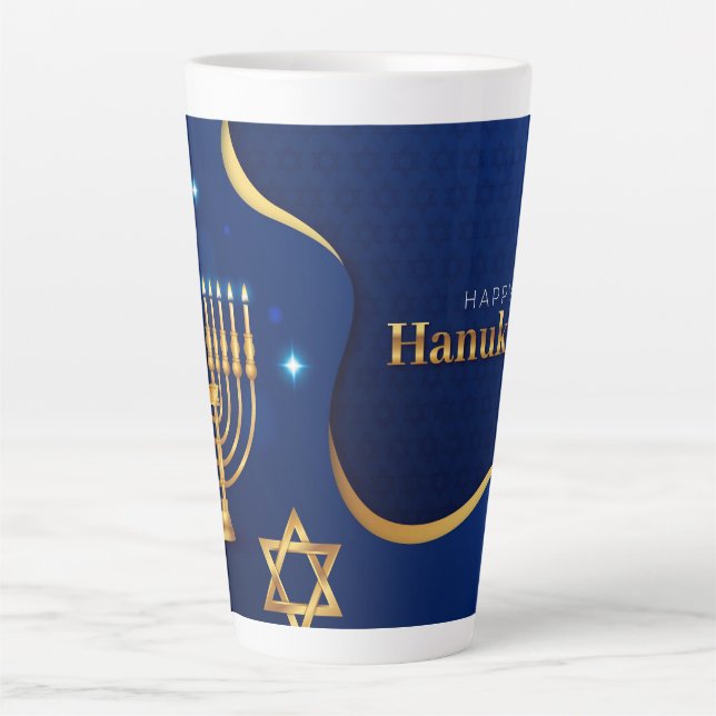 Taza De Café Latte Hanukkah Latte Mug (Anverso)
