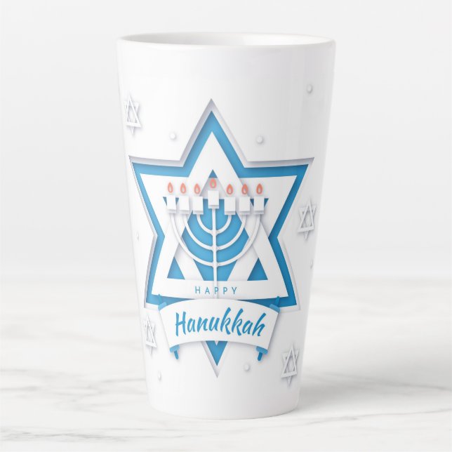 Taza De Café Latte Hanukkah Latte Mug (Anverso)