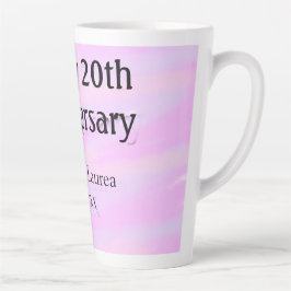 Taza De Café Latte Happy 20th anniversary pink purple pastel name bol