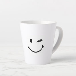 TAZA DE CAFÉ LATTE HAPPY FACE WINK MUG