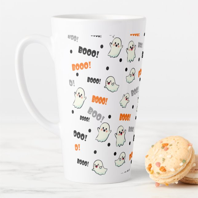 Taza de Café Latte Happy Little Fans (In situ)