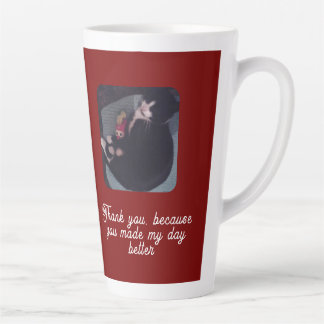 Taza De Café Latte Happy Meow Day ,Cat Lovers