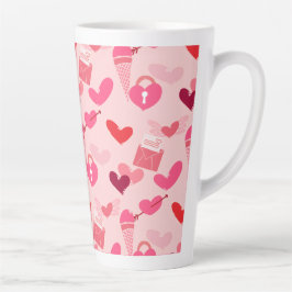 Taza De Café Latte Happy Valentine’s Day Heart Love Gift for Couples