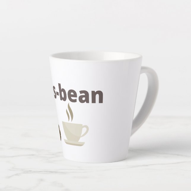 Taza De Café Latte Has-Bean Latte Mug (Ángulo derecho)