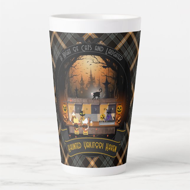 Taza De Café Latte Haunted Yakitori Haven (Anverso)