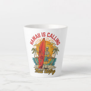 Taza De Café Latte Hawái está llamando a Maui Vibraciones de Isla de