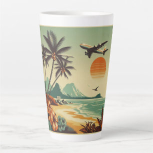 Taza De Café Latte Hawai vintage/Tropical