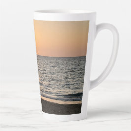 Taza De Café Latte Hawaii Fotografía de atardecer Latte Mug