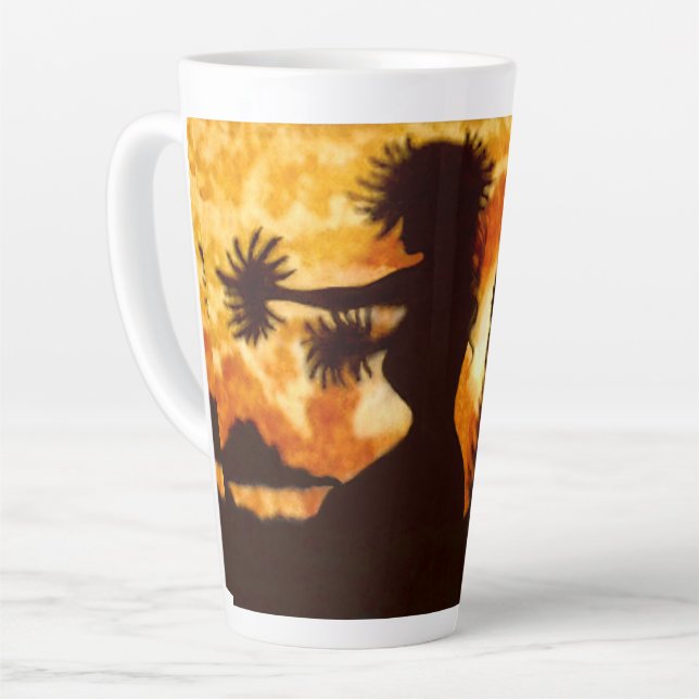 Taza De Café Latte Hawiian Hula Dancer (Ángulo izquierdo)