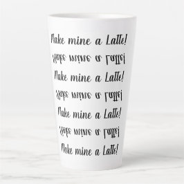 Taza De Café Latte ¡Haz de la mía una lata! Magnífica tipografía en b