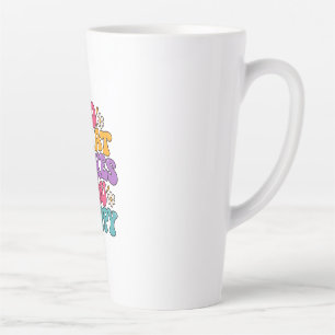 Taza De Café Latte Haz Lo Que Te Haga Feliz – Colorido Positivo Retro