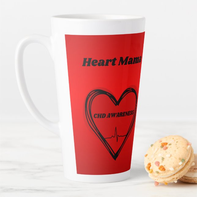 Taza De Café Latte Heart Mama Mug (In situ)