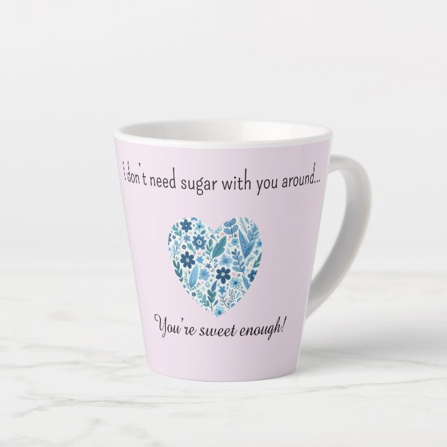 Taza De Café Latte Heart Mug (Ángulo derecho)