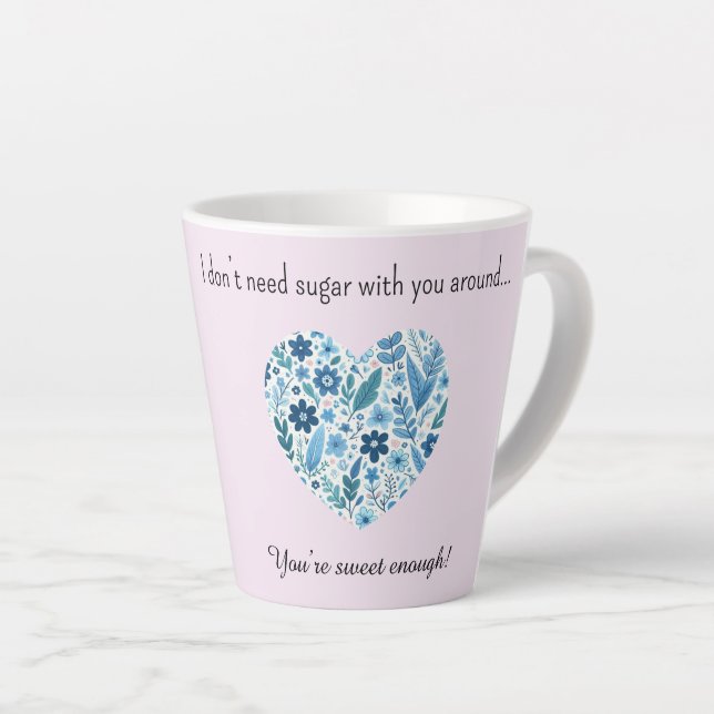 Taza De Café Latte Heart Mug (Ángulo derecho)
