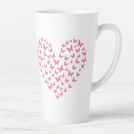 Taza De Café Latte Heart of Capricious Butterflies