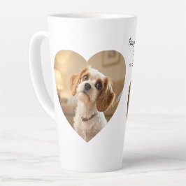 Taza De Café Latte Heart-Shaped Dog Design – “Happiness on Four Paws”