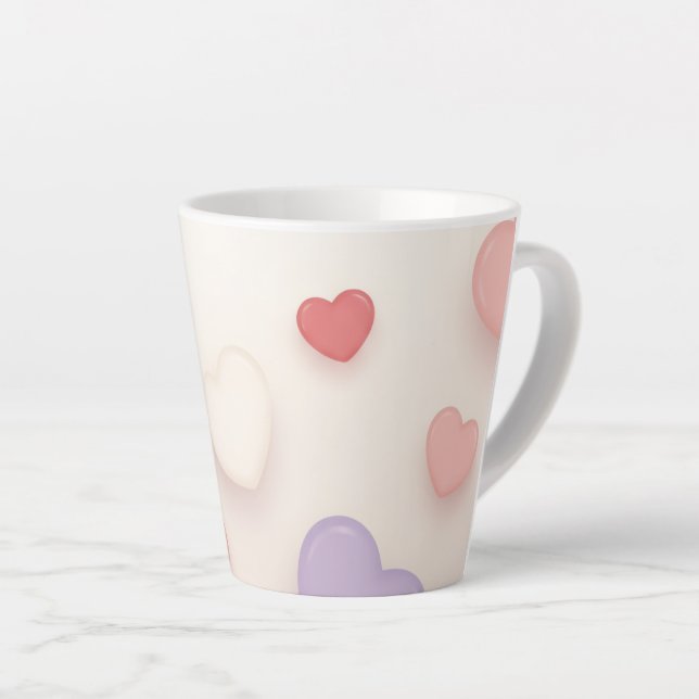 Taza De Café Latte Heart to Heart Mug (Ángulo derecho)