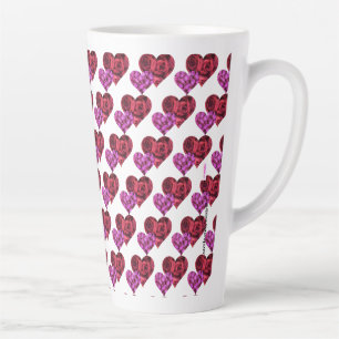 Taza De Café Latte Hearts Latte Mug
