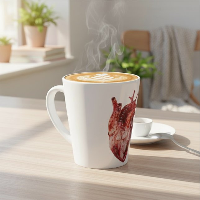 Taza De Café Latte Hearts Latte Mug (Subido por el creador)