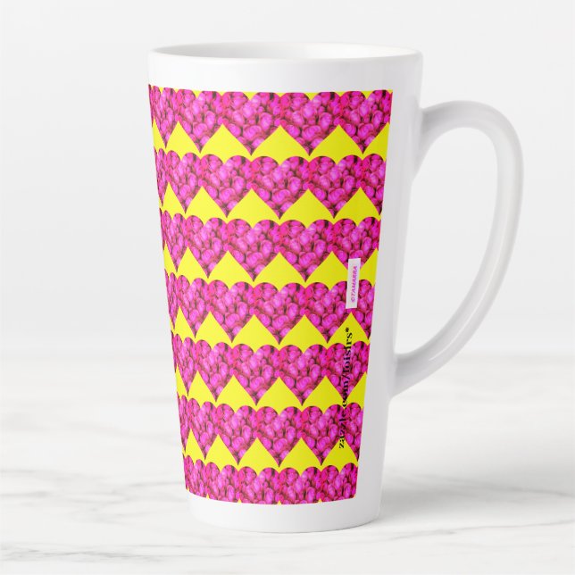 Taza De Café Latte Hearts Latte Mug (Derecha)
