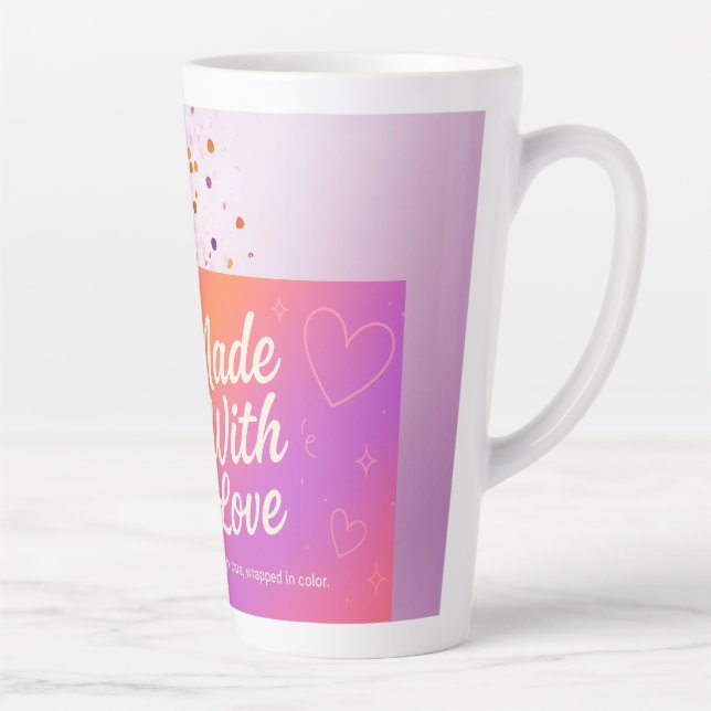 Taza De Café Latte Hecho con amor Mug (Derecha)