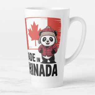 Taza De Café Latte Hecho en Chinada Panda – Chino Canadiense