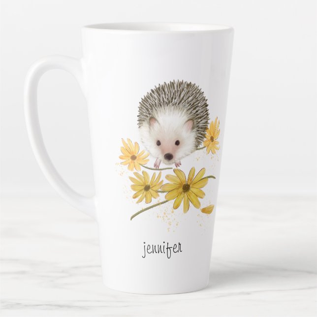 Taza De Café Latte Hedgehog Mug Personalizado (Izquierda)