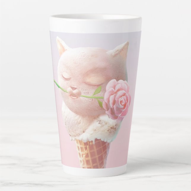 Taza De Café Latte Helado Kitty - Rosy & Dreamy (Anverso)