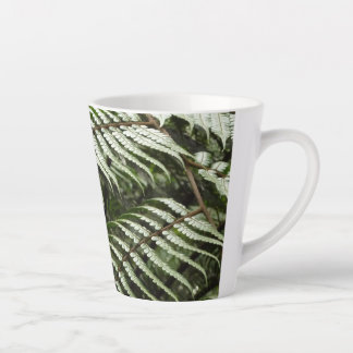 Taza De Café Latte Helechos II Verde Oscuro Naturaleza