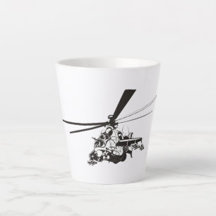 Taza De Café Latte Helicóptero personalizado "Hind"