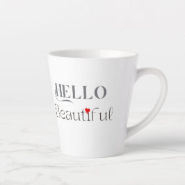 Taza De Café Latte Hello Beautiful Positive Affirmation Gift