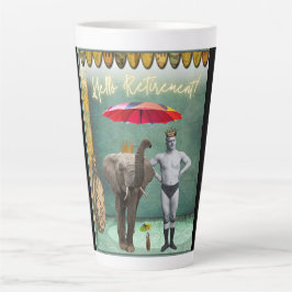 Taza De Café Latte Hello Retirement Vintage Strongman