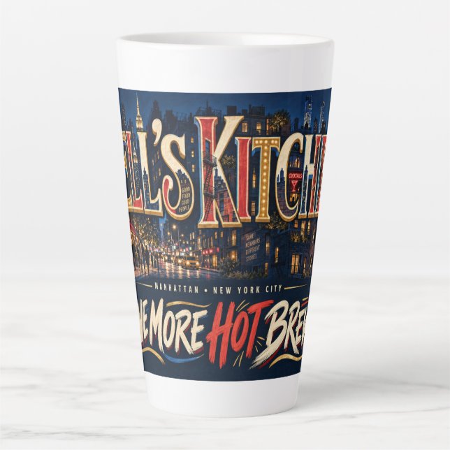 Taza De Café Latte Hell's Kitchen Manhattan NYC (Anverso)