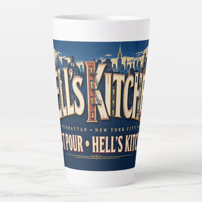 Taza De Café Latte Hell's Kitchen Manhattan NYC (Anverso)