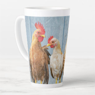 Taza De Café Latte Hens Chicks Rooster