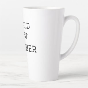 Taza De Café Latte Hermano mejor del mundo agregar nombre texto depor